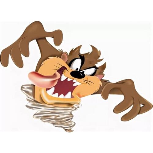 S50252# 13/15/17CM Personality PVC Decal Decalfor-Tasmanian-Devil-V2 Car Sticker on Motorcycle Laptop Decorative Accessories