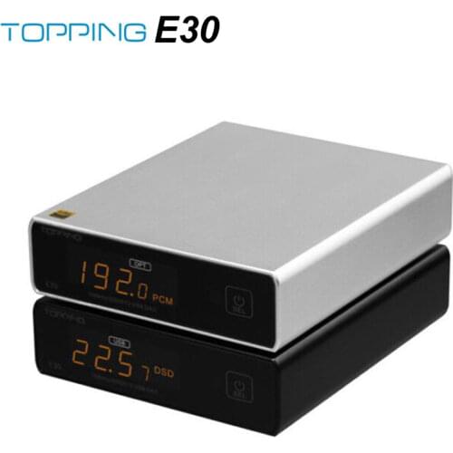 Topping E30 Hi-Res 32Bit/768kHz DSD512 DAC AK4493 DAC Chip Support USB/Optical/Coaxial input compact and elegant DAC