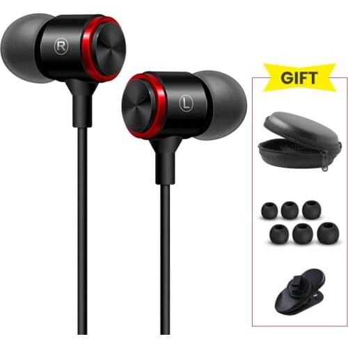 Universal 3.5 mm Plug Wired Headphones Metal Stereo Bass Earphones With Microphone in-ear Earphone Headphones For Smart Phone