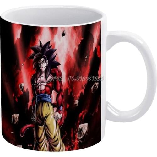 Wukong 4 White Mug Ceramic Mug Creative Mug Anime Z Sleeve Dbz Dragon Cartoon Trunks Bulma Cool Ball Nerd Cell Gt