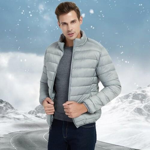 Winter male jacket warm down jacket men light portable Solid Windproof coat mens parka Casual fashion Winter jacket