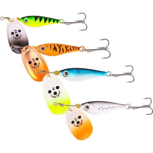 1PCS Rotating Metal Spinner Fishing Lures 11g 15g 20g Sequins Iscas Wobblers Artificial Hard Bait Crap Bass Pike Fishing Tackle