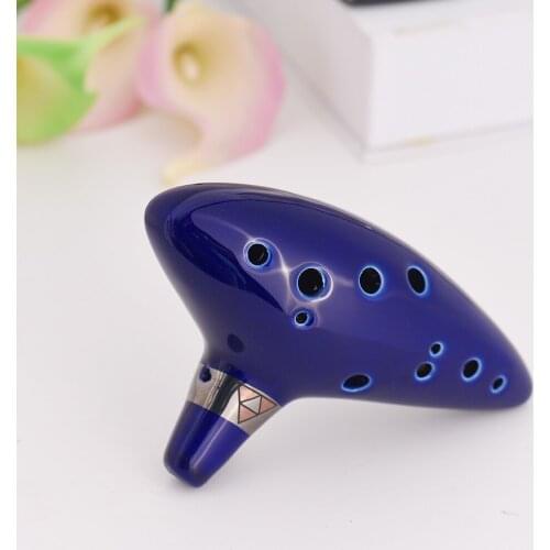 12 Hole Ocarina Ceramic Alto C Vessel Flute Wind Musical Instruments