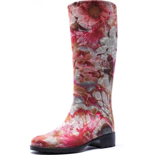 25-161 TONGPU Womens Waterproof Long Boots with Micorfiber Surface