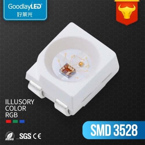 3528 magic RGB four leg IC magic DC5V racing LED lamp bead