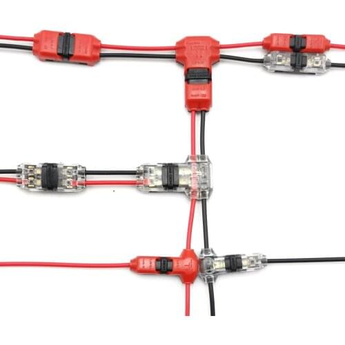 5pcs Quick Splice Lock Wire Wiring Connector for 1 Pin 2 Pin 22-18AWG LED Strip Wire Car Audio Cable Terminals Crimp