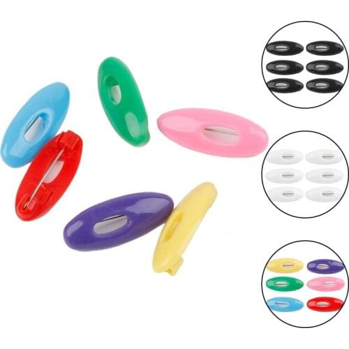 6Pcs Plastic Safety Brooch Pins For Women Pin Scarf Enamel Pin Buckle Accessories Headscarf Decoration