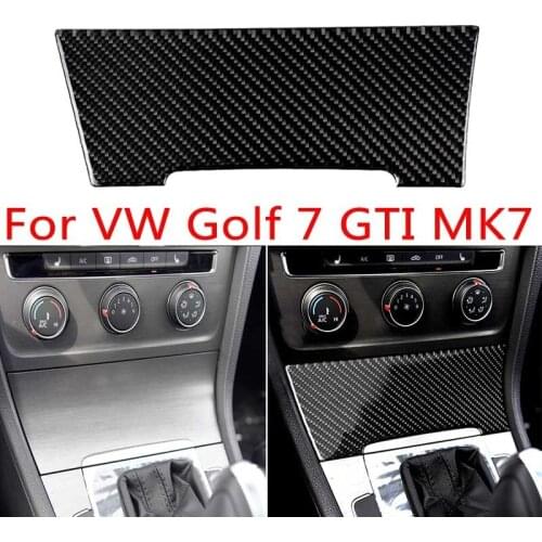 Car ashtray storage box cigarette lighter cover trim frame carbon fiber sticker Auto For VW Golf 7 Volkswagen gti mk7 2013-2017