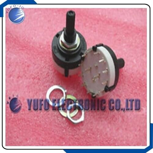 Free Shipping One Lot 2p,2 pole 12 positions PCB Rotary switch NEW,2P12T