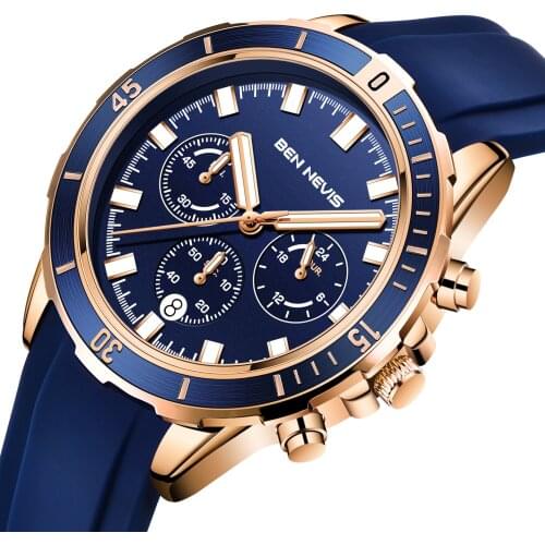 BEN NEVIS New Fashion Leisure Mens Watch Multifunctional Quartz Watch Stainless Steel Mens Watch Ultra Thin Mesh Band Watch