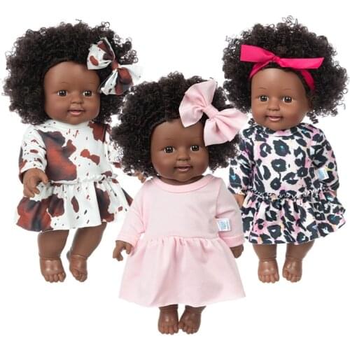 Black Baby Doll African Girl Lifelike Doll for Kids Girl Age 3+ Years Fashion Play Doll 12inch Perfect for Birthday Gift