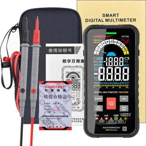 New 9999 Counts Digital Multimeter Smart Auto Range 1000V 10A Tester Meter Ohm Hz Capacitance REL True RMS AC DC DMM Multitester