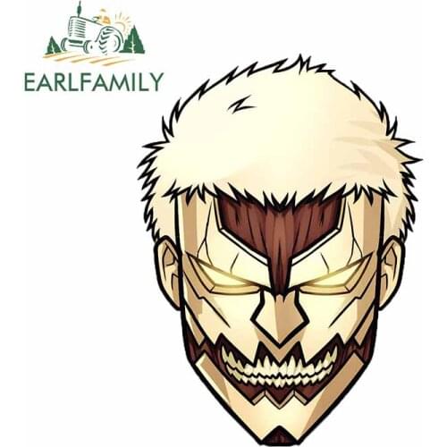 EARLFAMILY 13cm x 9.5cm for Attack on Titan Fine SUV Car Stickers Personality Creative Fashion Decal Body for Car 3D Vinyl Decor