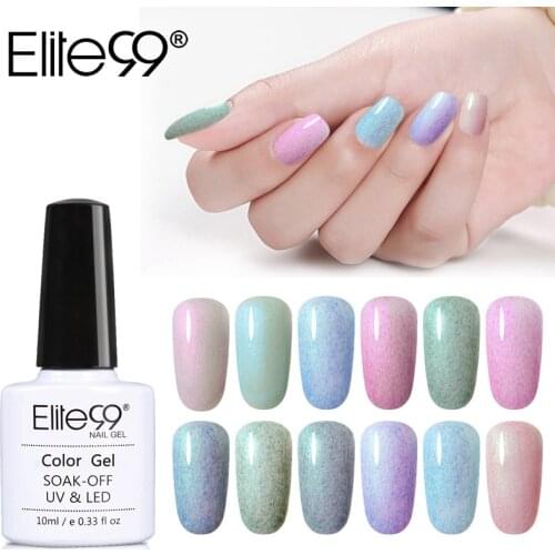 Elite99 10ML Faux Fur Color Gel Nail Polish Shell Mermaid Vernis UV Lamp Cured Base Top Need Gel Lacquer Enamel Varnish
