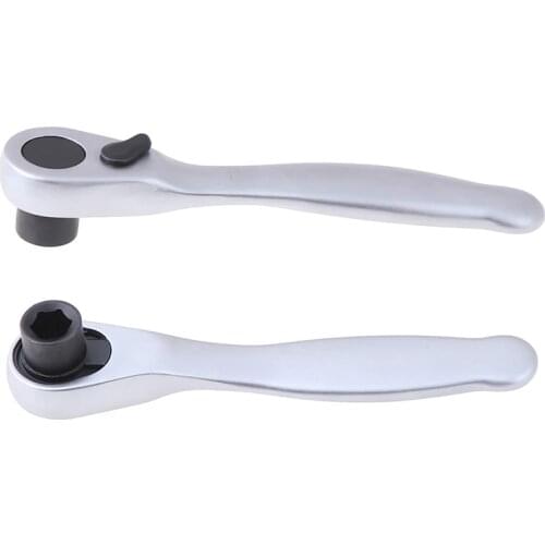 1/4inch Quick Release Ratchet Spanner Steel Square Socket Wrench Auto Mini 72 Teeth Drive Hex Bit Single Head Hand Tool