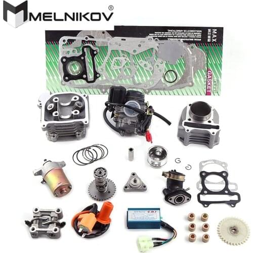 GY6 50 60 100 80cc 50mm 39mm 47mm QMB139 137QMA 4 STROKE CYLINDER KIT Head Racing Camshaft Rollers Oil Gear Rings Arms Assemly