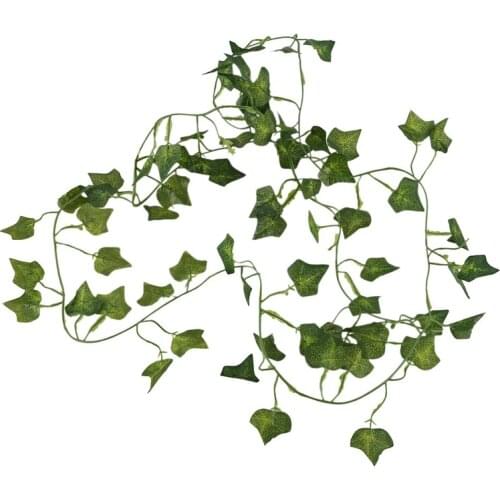 2M 6.6 Feet Artificial Ivy Fake Foliage Leaf Flowers Plants Garland Garden Decoration 2M (Sweet potato leaf)