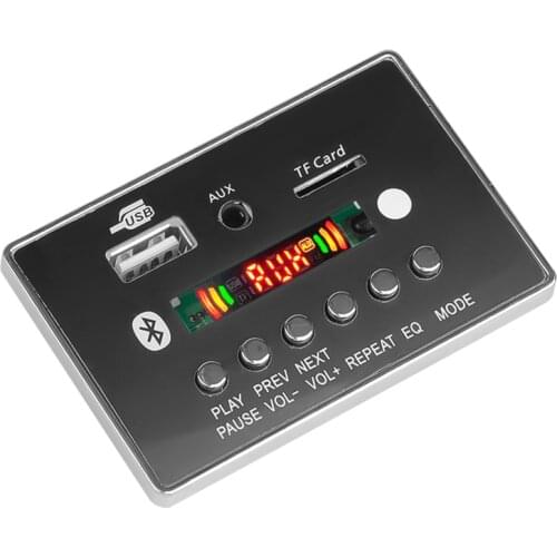 Kebidu DC 5V/12V MP3 Player Wireless Bluetooth 5.0 Audio Decoder Board FM Radio Module Support Recording/USB/TF/LINE IN/FM/BT