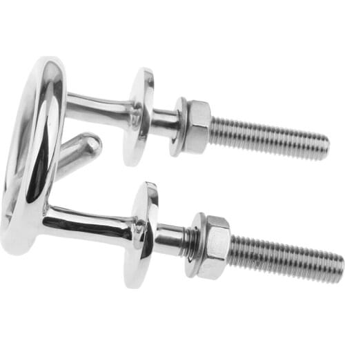 Stainless Steel Transom Mount Tow Eye 2.5'' Ring Hitch Hook Water Ski Boat