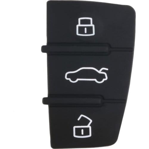 New 3 Button Replacement Pad Rubber Remote Key Fob For Audi A3 A4 A5 A6 A8 Q5 Q7 TT S LINE RS