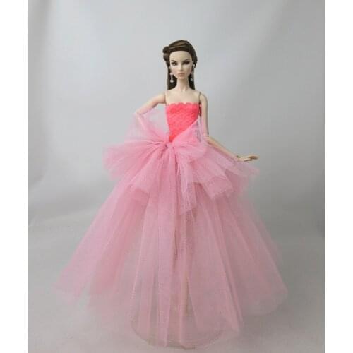 Genuine case for barbie original dress clothes beautiful evening dress upscale wedding dress skirt new special