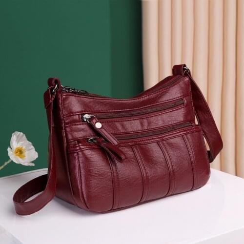 Casual Leather Shoulder Bags for Women 2021 New Brand Sac A Main Large Capacity Crossbody Bags Purse and Handbag Luxury Designer