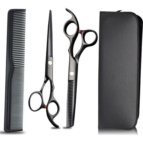 Profissional Hairdressing Scissors Hair Cutting Scissors Set Barber Thinning Shears Comb High Quality Salon 6.0inch Multi-color