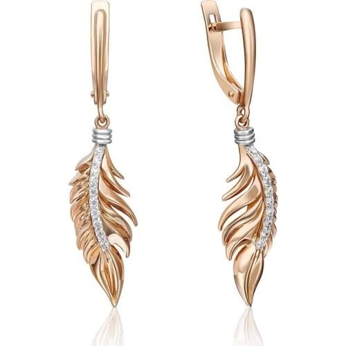 585 sterling gold earrings, platinum brand, art. 02-4344-401-1111-23