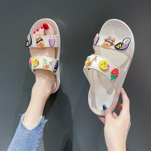 Newest Shoes Slippers Women Summer Clogs Slide Womens Shoes Soft Outdoor Ladies Flip Flops Sandals White