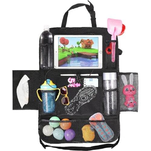 Universal Car Seat Back Storage Bag Multi-Pocket Tablet Data Line Organize Pouch Stowing Tidying Interior Accessories Supplies