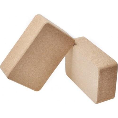High Density Natural Cork Yoga Brick Eco-Fridenly Non-slip Dance Pilates Leg Pressing Exercise Yoga Block Yoga Equipment