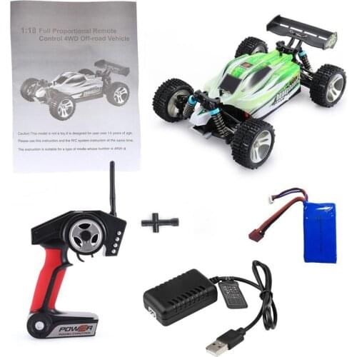 WLtoys A959-B 1/18 4WD Off Road RC Car 70km/h 2.4G Remote Control RC Speedcar Racing High Speed Car Shockproof Buggy RC Car Toy