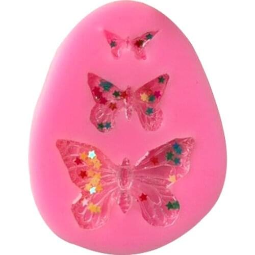 1Pcs 3 Butterfly Silicone Fondant Mold Baking for Kitchen 3D DIY Sugar Craft Chocolate Cutter Cake Decorating Tools Accessories
