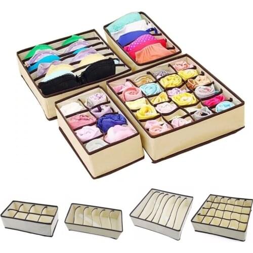 Underwear Bra Organizer Storage Box Divider 2 Colors Drawer Closet Organizers Boxes For Underwear Scarfs Socks Bra Multi Size
