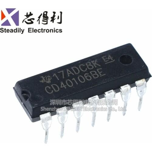 10pcs/lot CD40106 CD40106BE Dip-14 40106 Logic Inverter