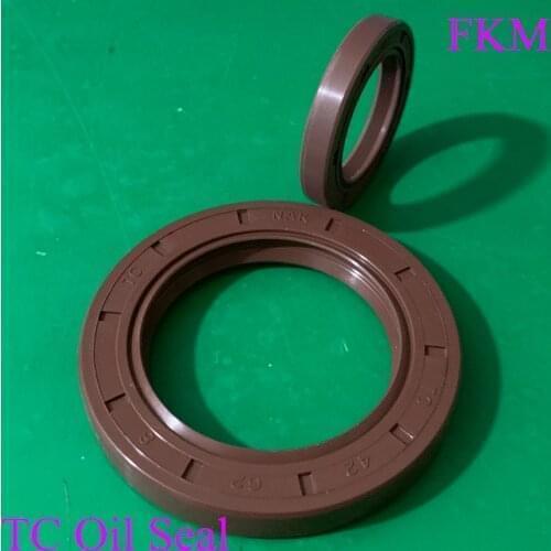 24*40*7/8 24x40x7/8 24*41*8 24x41x8 Brown Fluoro FKM Fluorine Rubber Spring 2 Lip Ring TC Gasket Radial Shaft Skeleton Oil Seal
