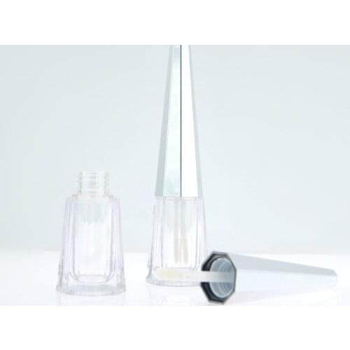 3ML Lip Gloss Tube Cone Shape Silver Cap Cosmetic Packaging Lip Glaze Lipgloss Tube Plastic Refillable Bottle 50 pcs/lot