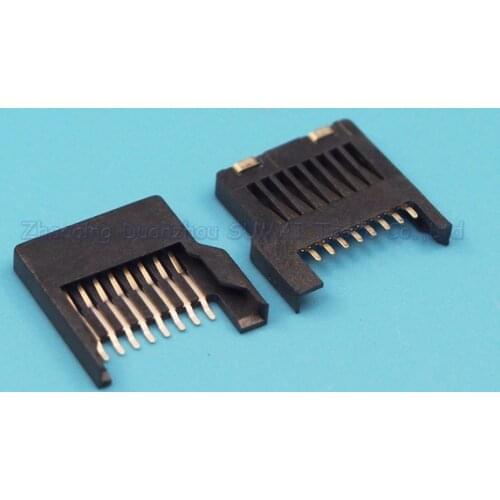 50pcs/lot TF Card slot holder Micro SD card slot connectors Memory card holder all-plastic