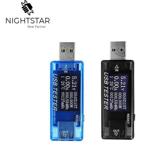 8 in1 Digital USB Battery Tester Current Voltage Capacity Detector Indicator Meter Current LED Voltage Charger Color Random