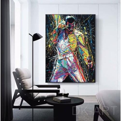 Abstract Figure Canvas Painting Colorful Graffiti Wall Art Posters and Prints Decorative Pictures for Living Room Home Decor