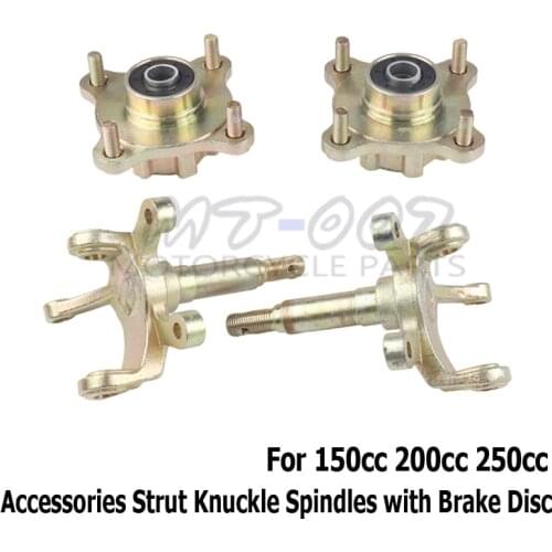 Big bull accessories Strut Knuckle Spindles with Brake Disc Wheel Hubs for 150cc 200cc 250cc Go Kart Buggy ATV UTV Bike Parts