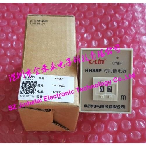 C-Lin HHS5P New and original Two digital time relay electricity delay AC220V DC24V 9.9S/99S/9.9M/99M