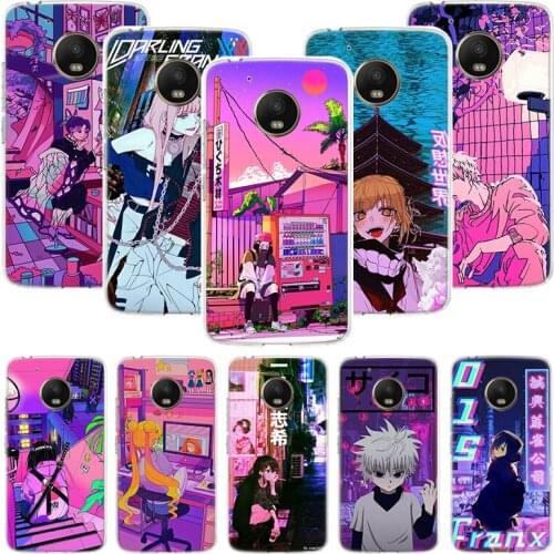 Anime Vaporwave Glitch Hot Phone Case For Motorola Moto G9 G8 G7 G6 G5 E6 E5 E4 Plus Play Power One Action Macro Coque Cover Cap