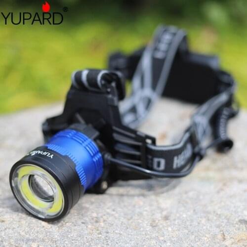 COB Led Headlamp Zoom Headlight XM-T6 Head Torch Rechargeable Flashlight Waterproof Fishing Hunting Head Lamp riding headlight
