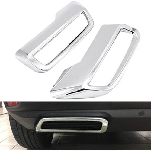 For Peugeot 3008 5008 Allure 2017 - 2019 Exhaust Pipe Tail Cover ABS Rear Exhaust Muffler End Pipe Cover Decoration Trim