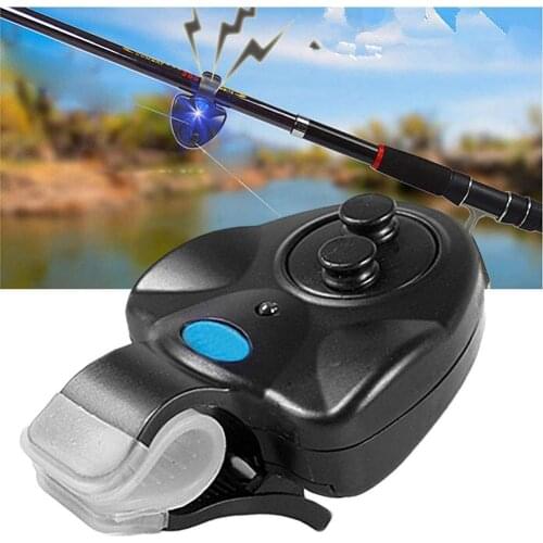 Electronic LED Light C-lip-on Night Fishing Rod Fish Bite Sound Alarm Alert Tool