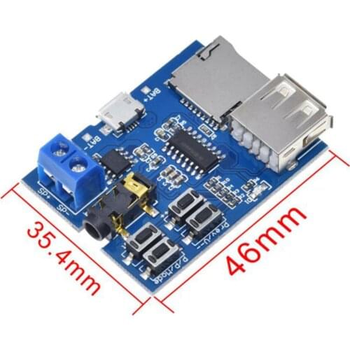 TF Card U Disk Player Lossless Decoder Board Comes With Power Amplifier MP3 Module 47*34mm Electronic Component Home Improvement