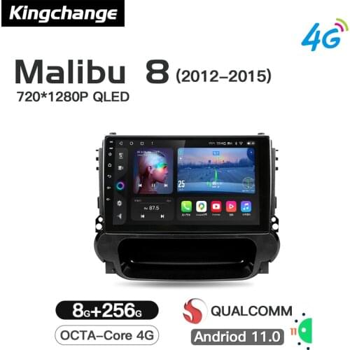 Kingchange Android 11 Car Multimedia Video Player Navigation For Chevrolet Malibu 8 2012 - 2015 Radio Stereo BT GPS