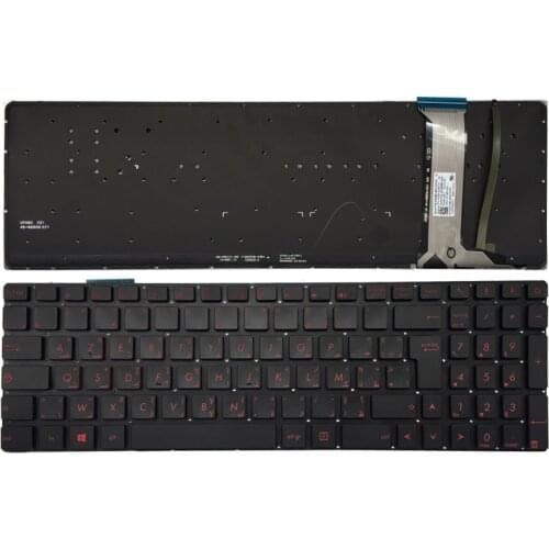 Arabic/Arabic French backlit laptop keyboard for ASUS GL752 GL752V GL752VL GL752VW GL752VWM ZX70 ZX70VW G58 G58JM G58JW G58VW