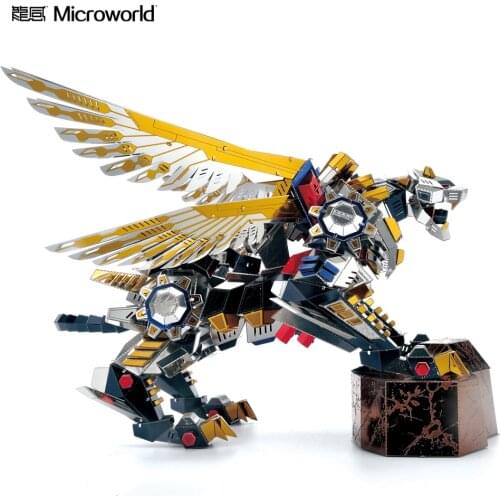 2020 Microworld Flying Tiger model DIY laser cutting Jigsaw puzzle Animal Robot model 3D metal Puzzle Toys for adult Gift